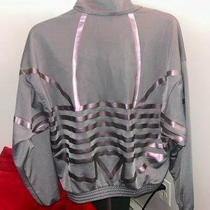 Grey adidas zip up
